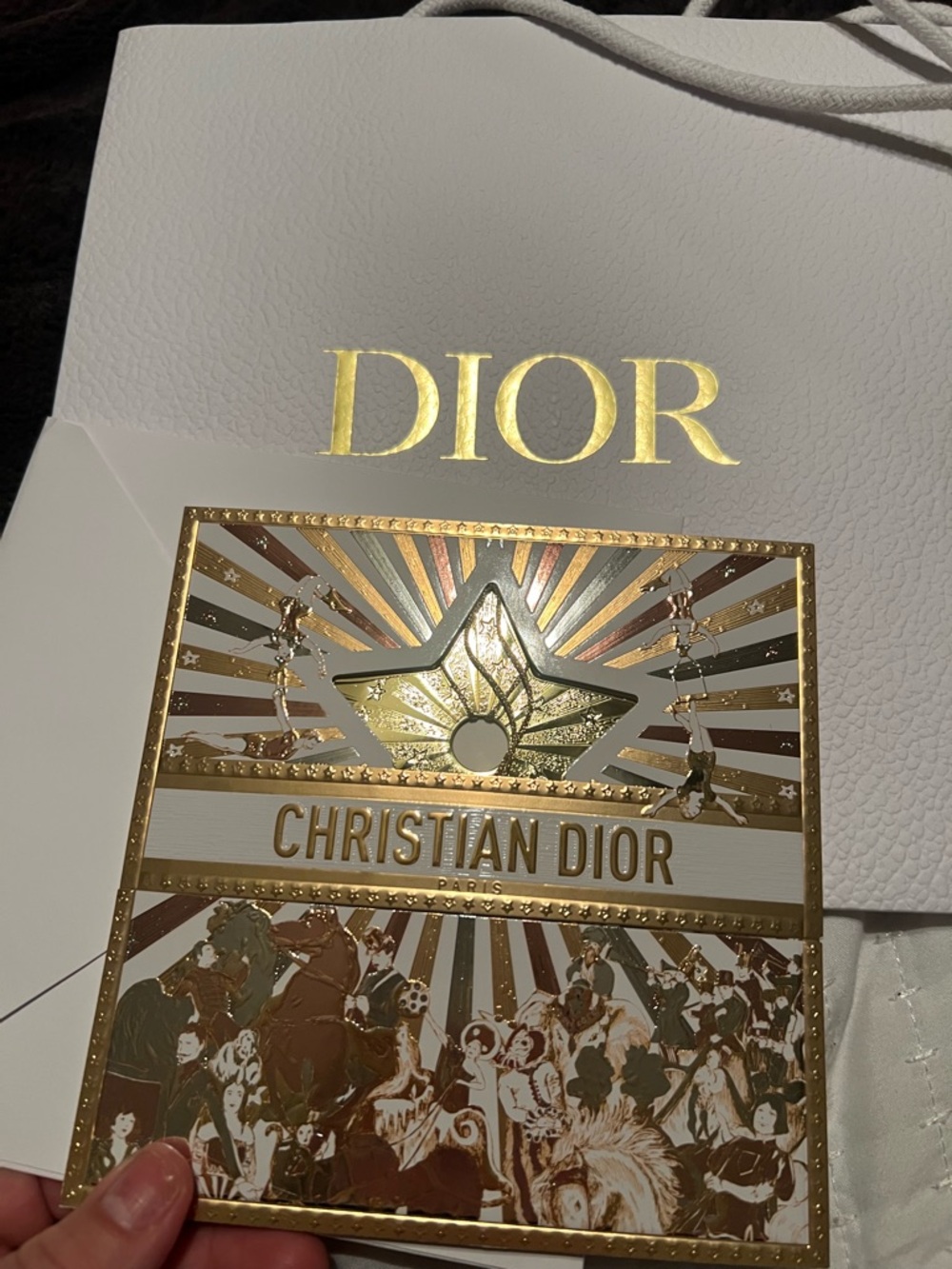 Dior White & Gold Christian Dior Decorative Card